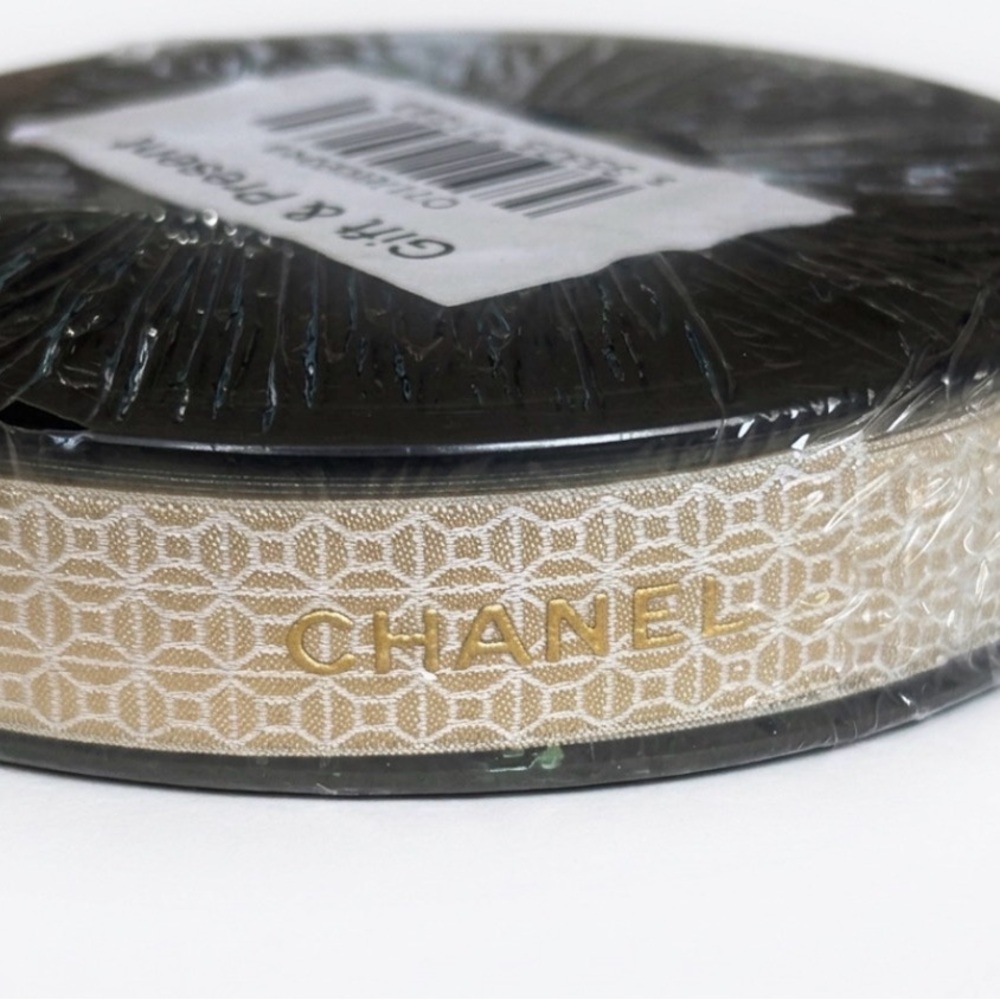 Chanel Ivory Geometric Ribbon